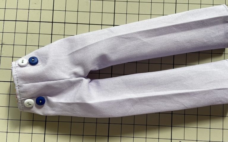 ドール服 サイドのボタンがアクセントなワイドパンツの作り方